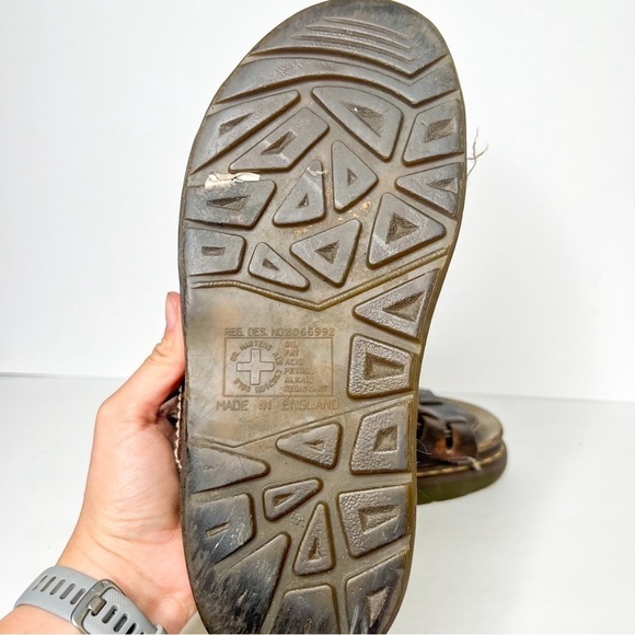VTG Y2K Dr. Martens Chunky Fisherman Leather Sandals Slingback Size 11 Women’s - Picture 5 of 5
